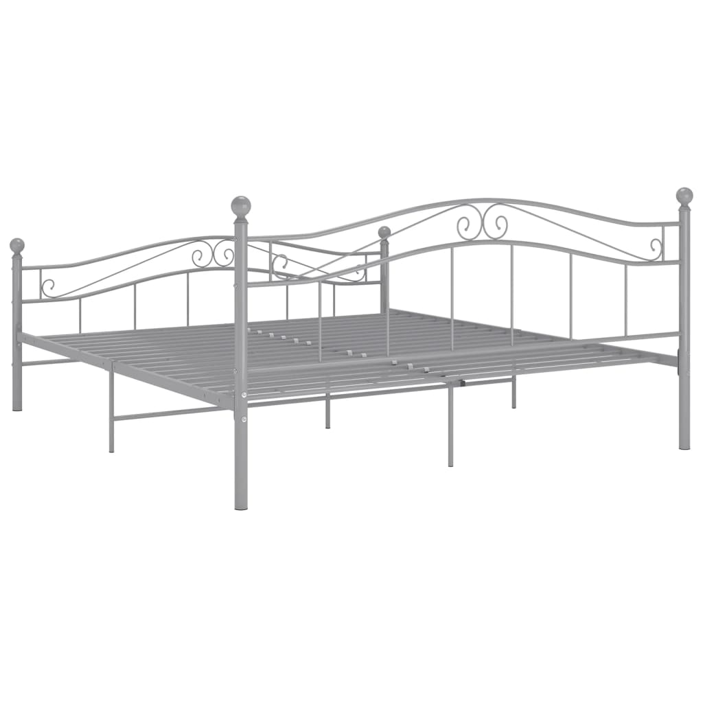 Bedframe Metaal 160 x 200 cm Grijs