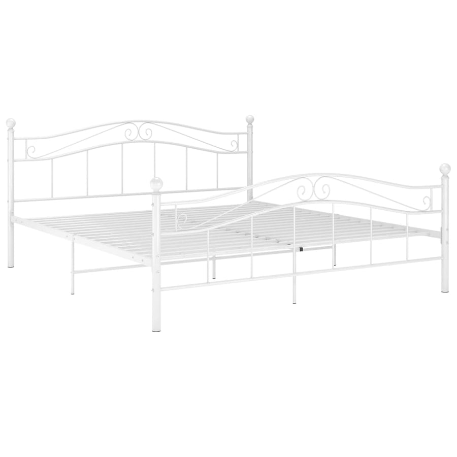 Bedframe Metaal 180 x 200 cm Wit