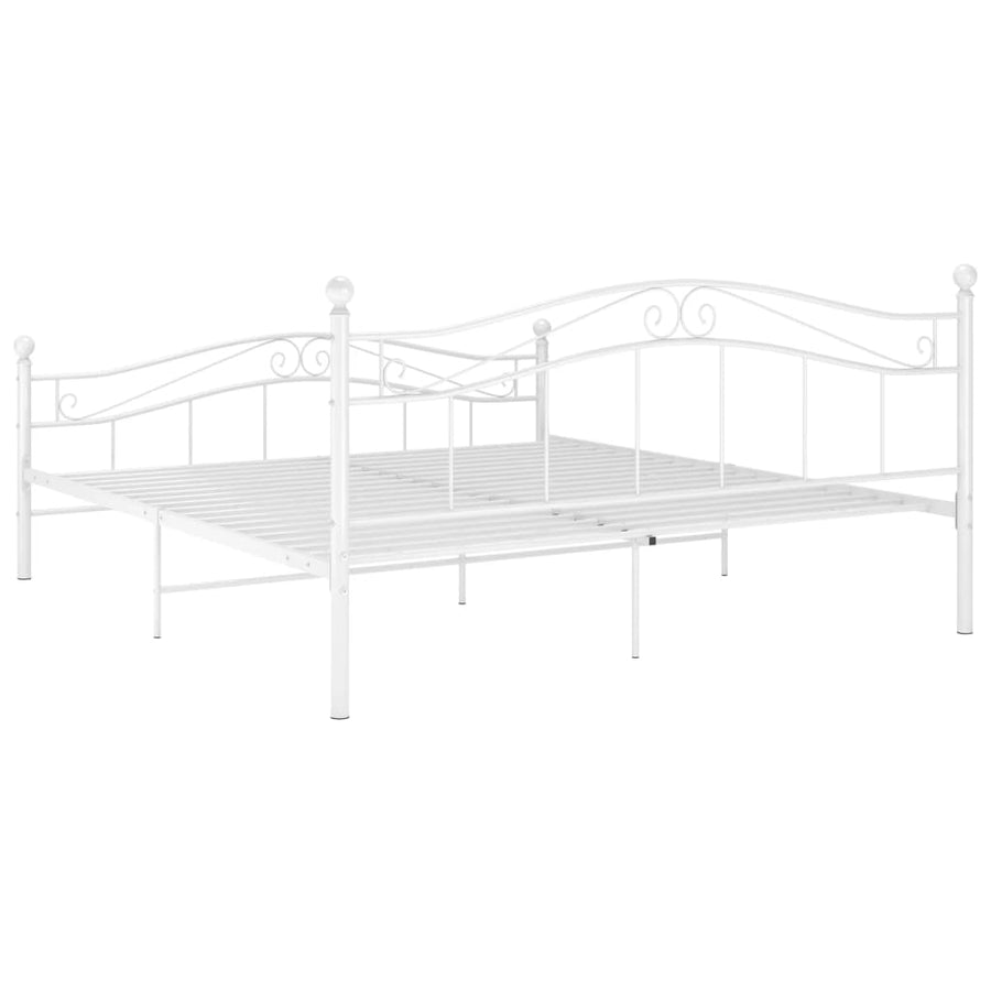 Bedframe Metaal 200 x 200 cm Wit