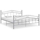 Bedframe metaal grijs 200x200 cm