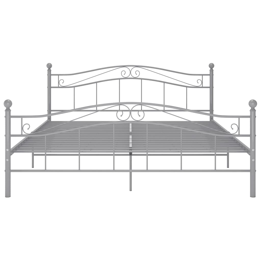 Bedframe Metaal 200 x 200 cm Grijs