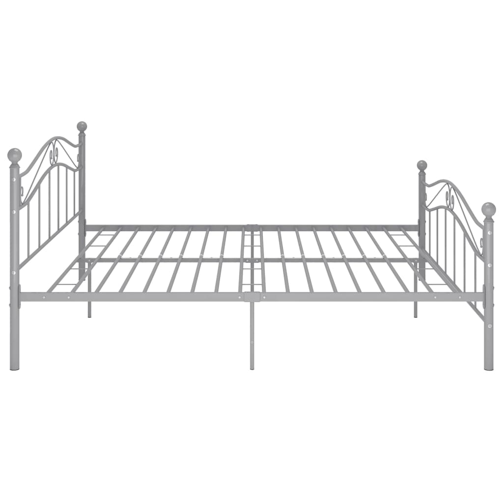 Bedframe Metaal 200 x 200 cm Grijs