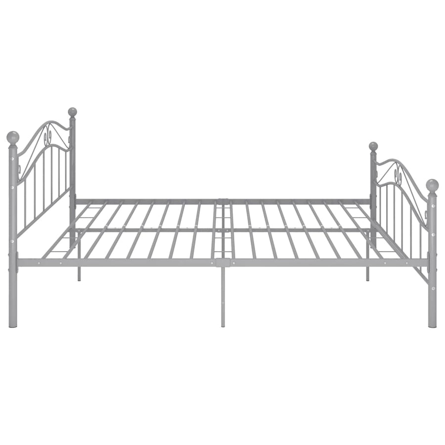 Bedframe Metaal 200 x 200 cm Grijs