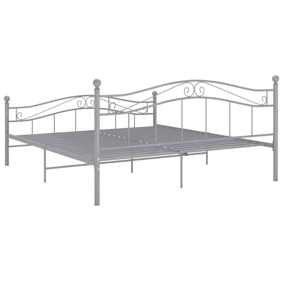 Bedframe Metaal 200 x 200 cm Grijs