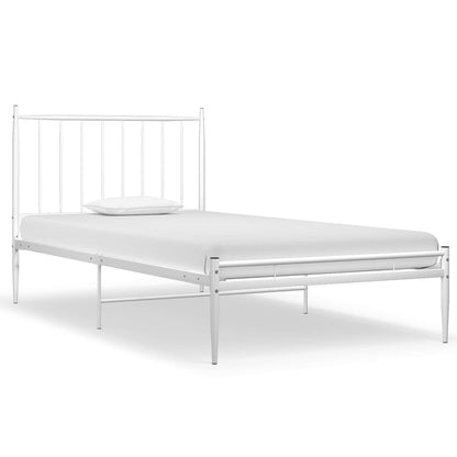 Bedframe metaal wit 90x200 cm 90 x 200 cm Wit