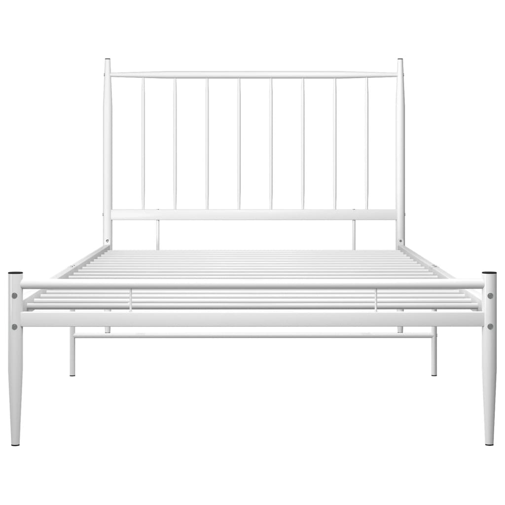 Bedframe metaal wit 90x200 cm 90 x 200 cm Wit