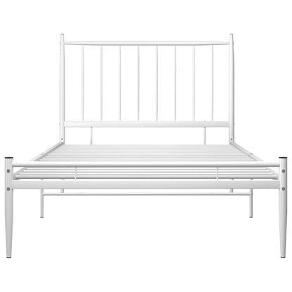 Bedframe metaal wit 90x200 cm 90 x 200 cm Wit