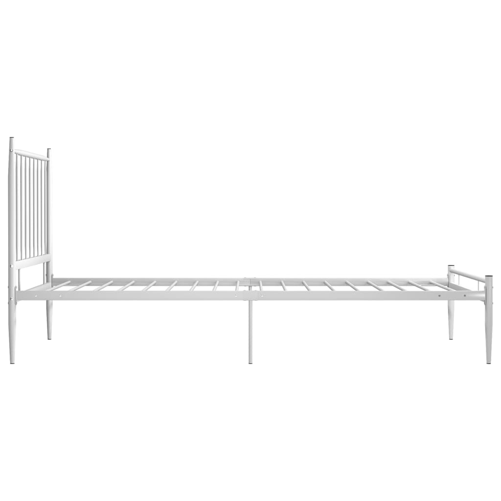 Bedframe metaal wit 90x200 cm 90 x 200 cm Wit