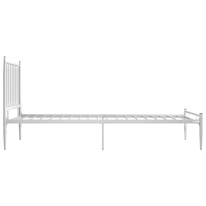 Bedframe metaal wit 90x200 cm 90 x 200 cm Wit