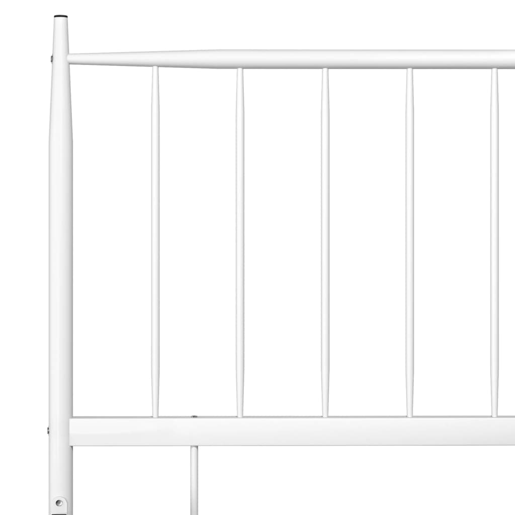 Bedframe metaal wit 90x200 cm 90 x 200 cm Wit