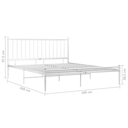 Bedframe Metaal 180 x 200 cm Wit