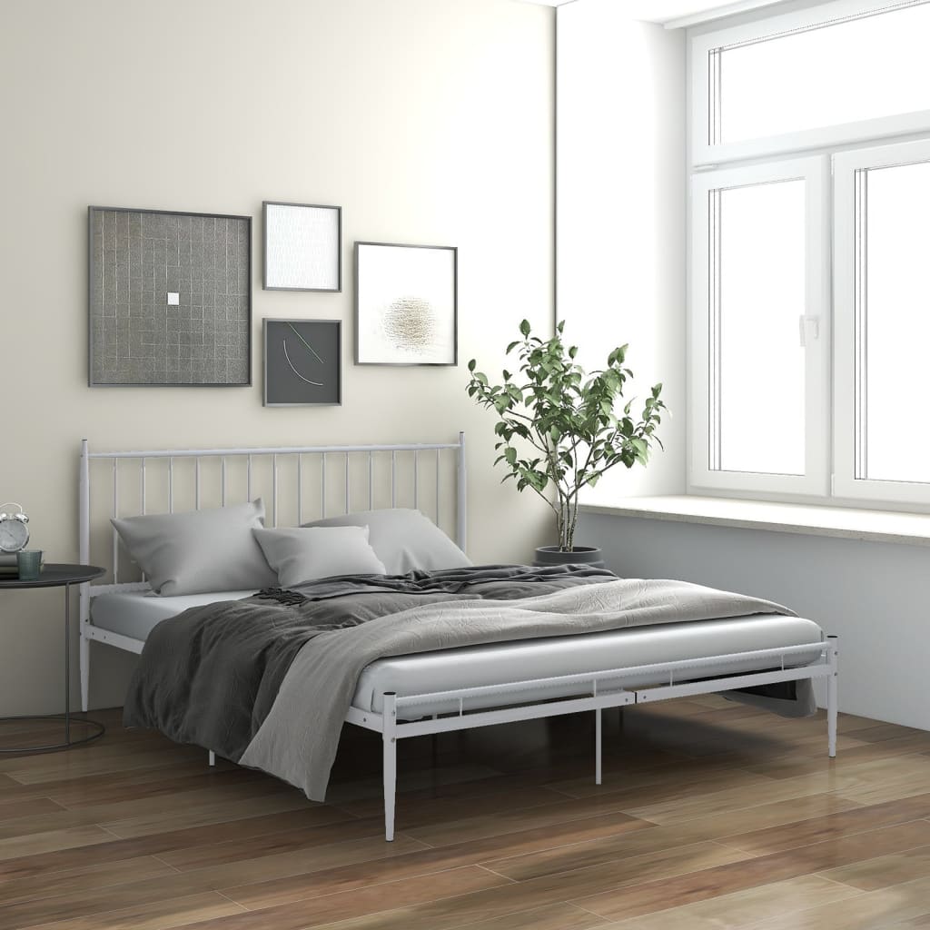 Bedframe Metaal 180 x 200 cm Wit