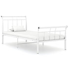 Bedframe Metaal 100 x 200 cm Wit