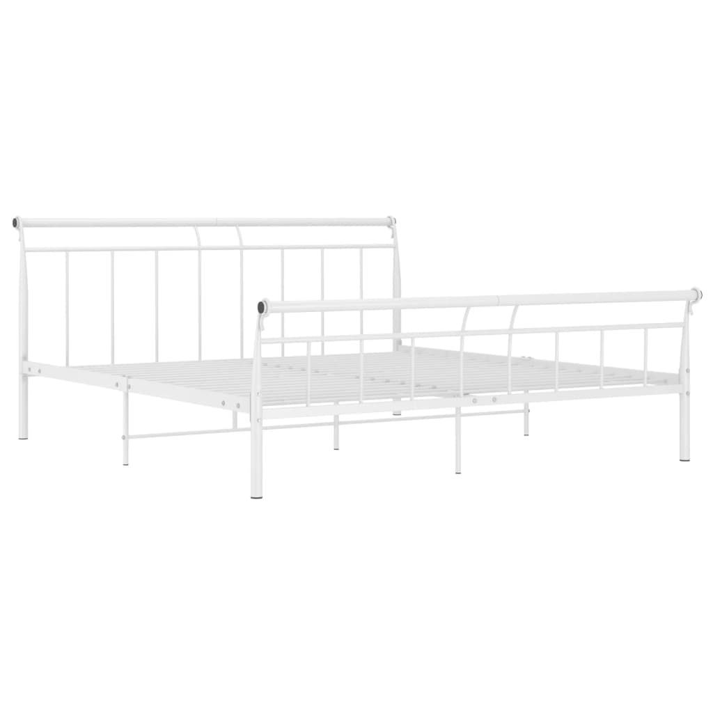 Bedframe Metaal 160 x 200 cm Wit