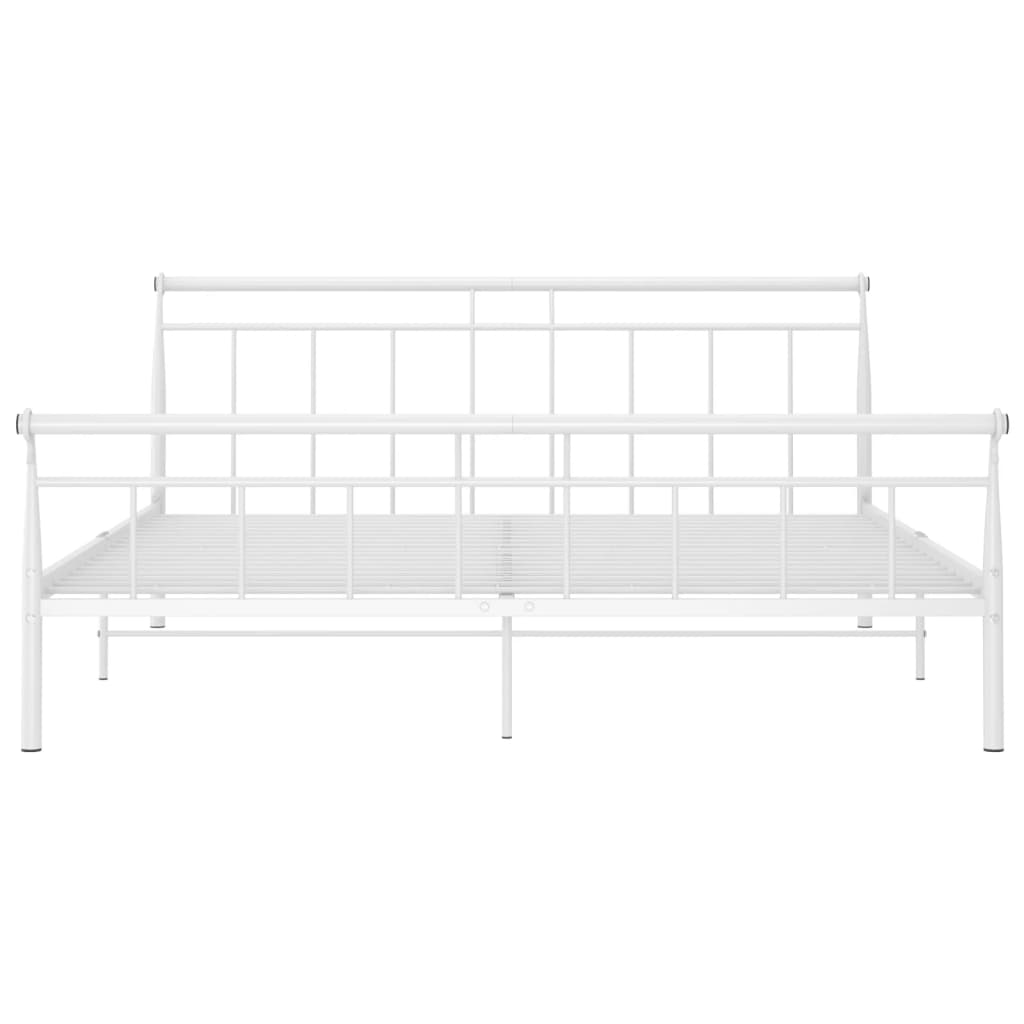 Bedframe Metaal 160 x 200 cm Wit