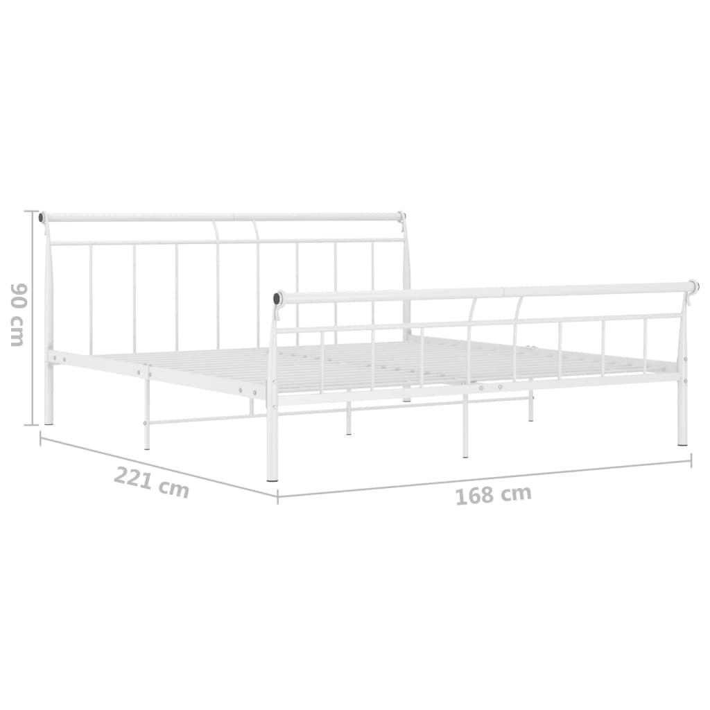 Bedframe Metaal 160 x 200 cm Wit