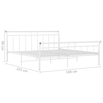 Bedframe Metaal 160 x 200 cm Wit