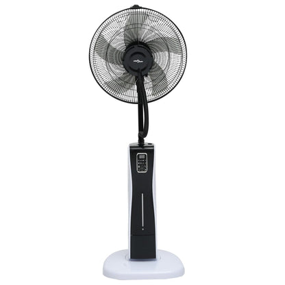 Mistventilator staand met afstandsbediening zwart en wit