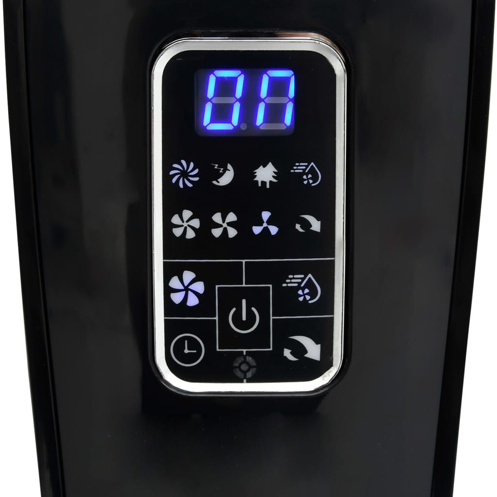 Mistventilator staand met afstandsbediening zwart