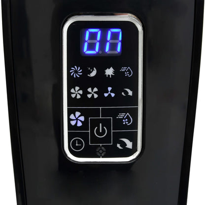 Mistventilator staand met afstandsbediening zwart