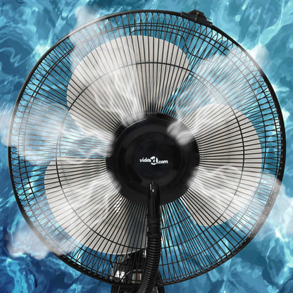 Mistventilator staand met 3 snelheden zwart