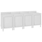 Commercial Work Table Cabinet 240x60x96 cm Stainless Steel