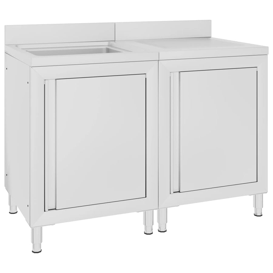 Wastafelkast Commercieel 20X60X96 Cm Roestvrij Staal 120 x 60 x 96 cm (wastafel + afdruipplaat)