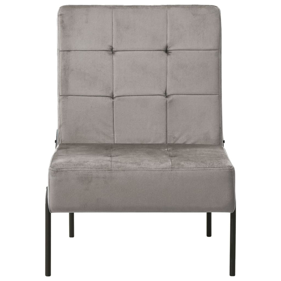Relaxstoel 65X79X87 Cm Fluweel Lichtgrijs