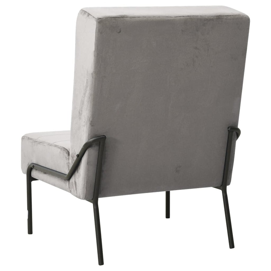 Relaxstoel 65X79X87 Cm Fluweel Lichtgrijs