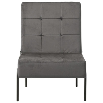 Relaxstoel 65X79X87 Cm Fluweel Donkergrijs