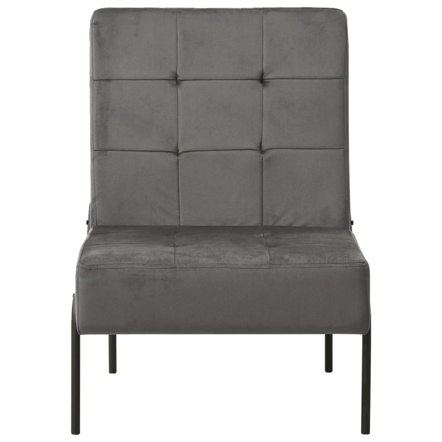 Relaxstoel 65X79X87 Cm Fluweel Donkergrijs