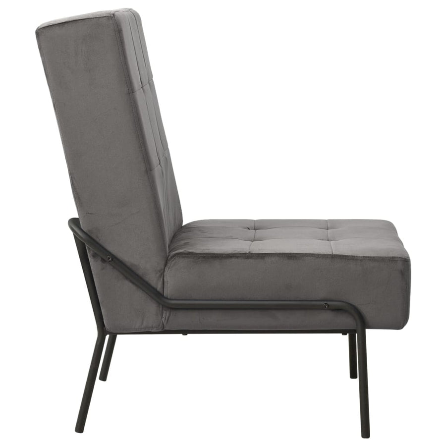 Relaxstoel 65X79X87 Cm Fluweel Donkergrijs