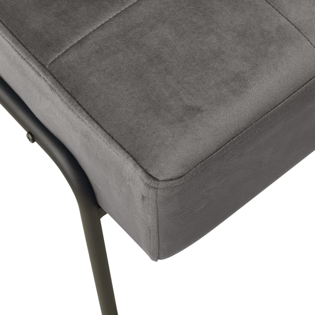 Relaxstoel 65X79X87 Cm Fluweel Donkergrijs
