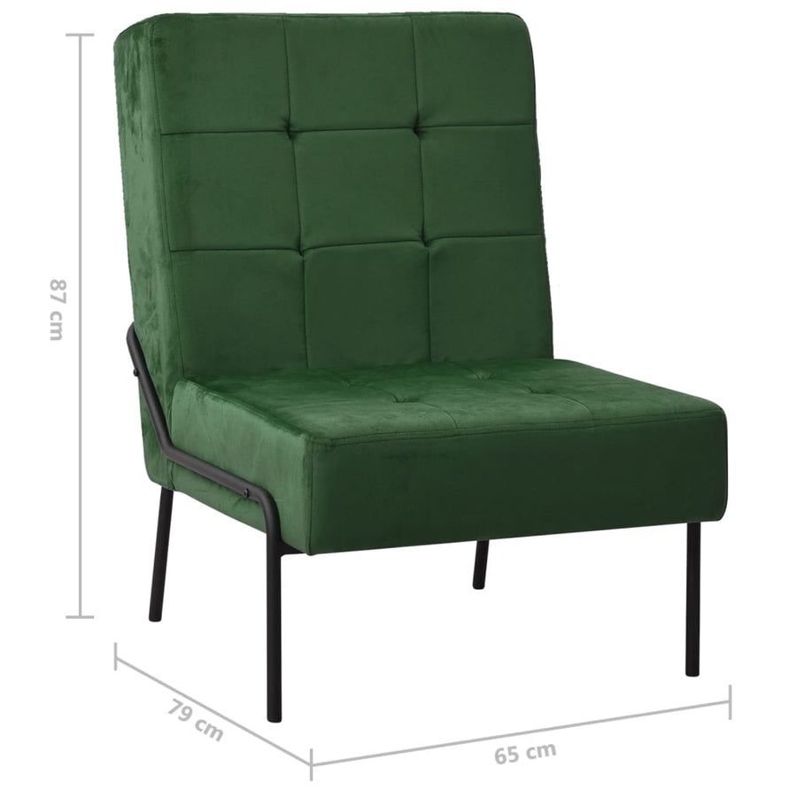 Relaxstoel 65X79X87 Cm Fluweel Donkergroen