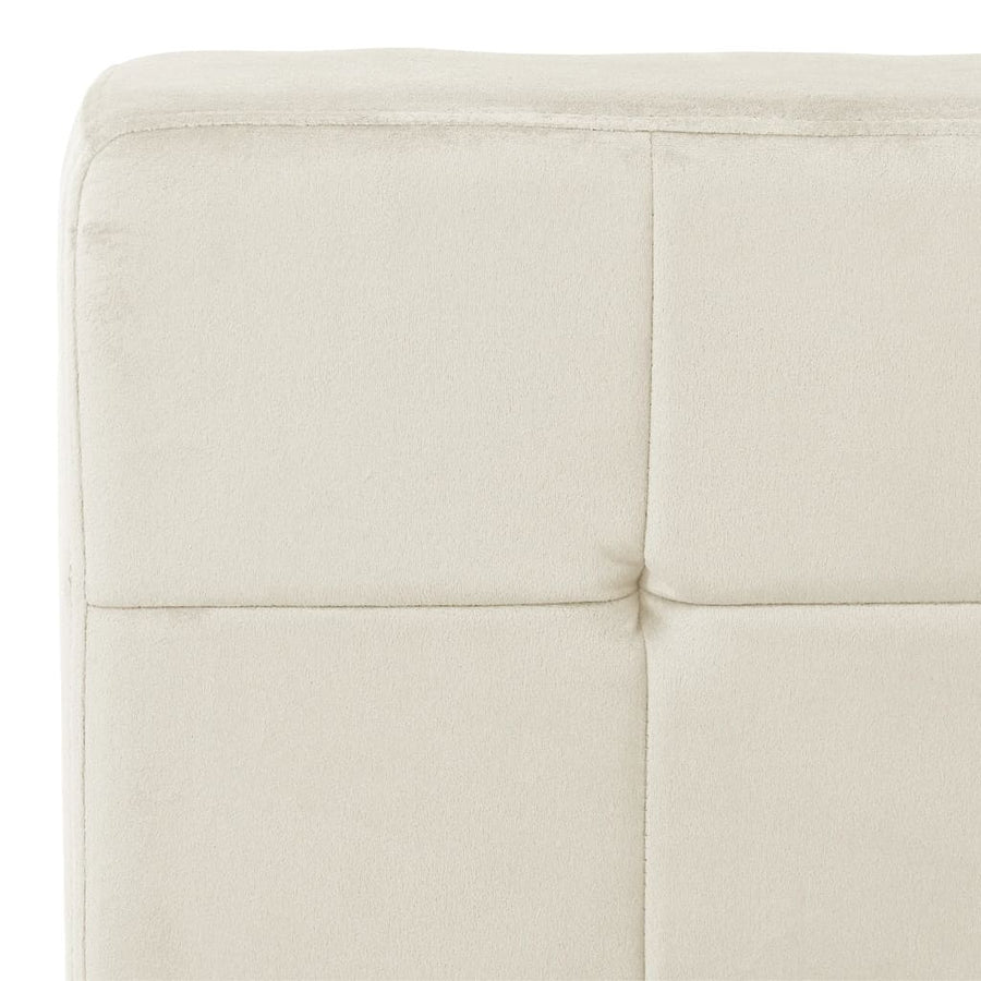 Relaxstoel 65X79X87 Cm Fluweel Wit crème