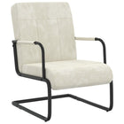 Fauteuil fluweel crèmewit 64,5x77x88,5 cm