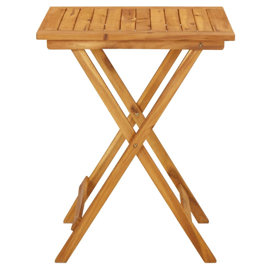 Tuintafel inklapbaar 60x60x75 cm massief acaciahout 60 x 60 x 75 cm