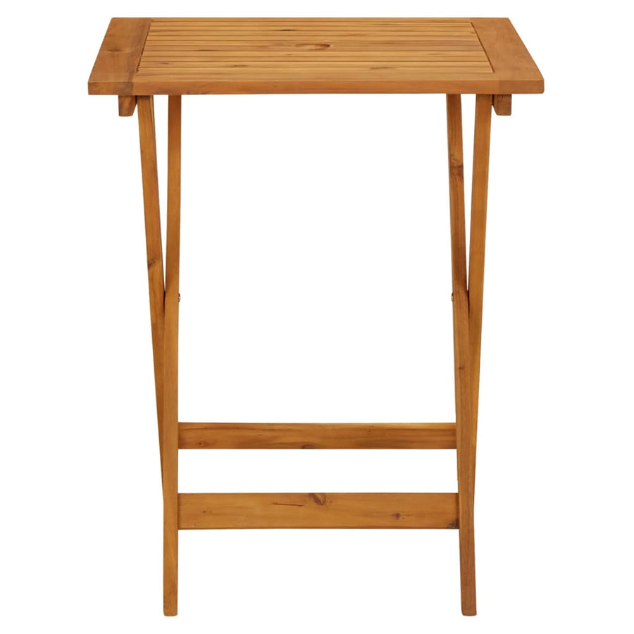 Tuintafel inklapbaar 60x60x75 cm massief acaciahout 60 x 60 x 75 cm
