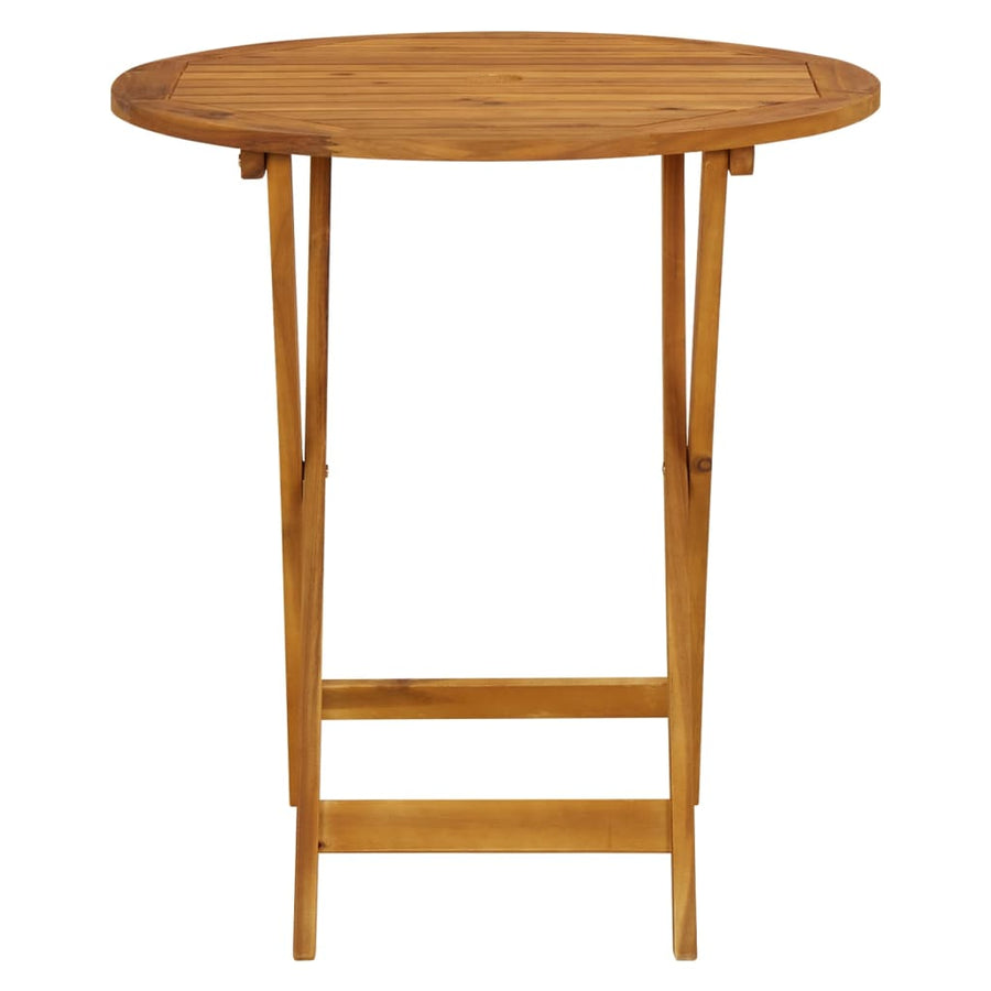 Tuintafel inklapbaar 70 cm massief acaciahout Ø 70 x 75 cm