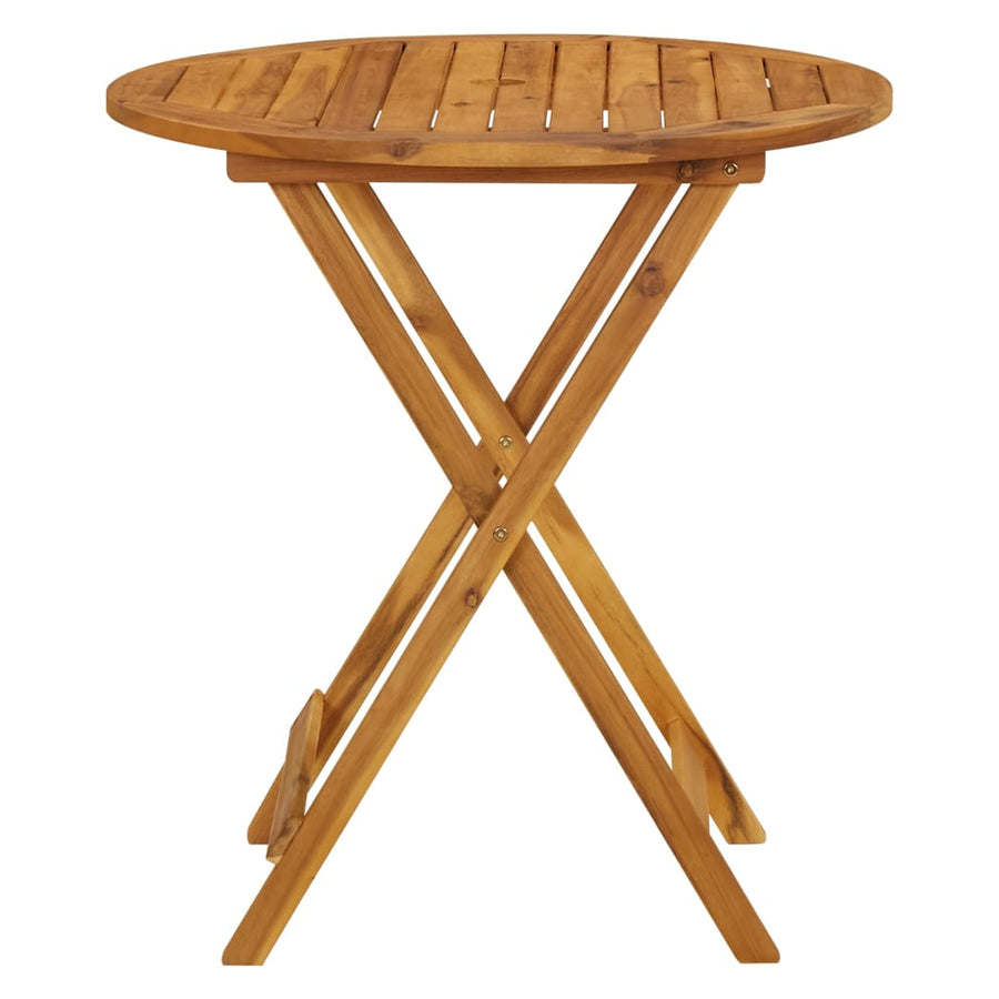 Tuintafel inklapbaar 70 cm massief acaciahout Ø 70 x 75 cm