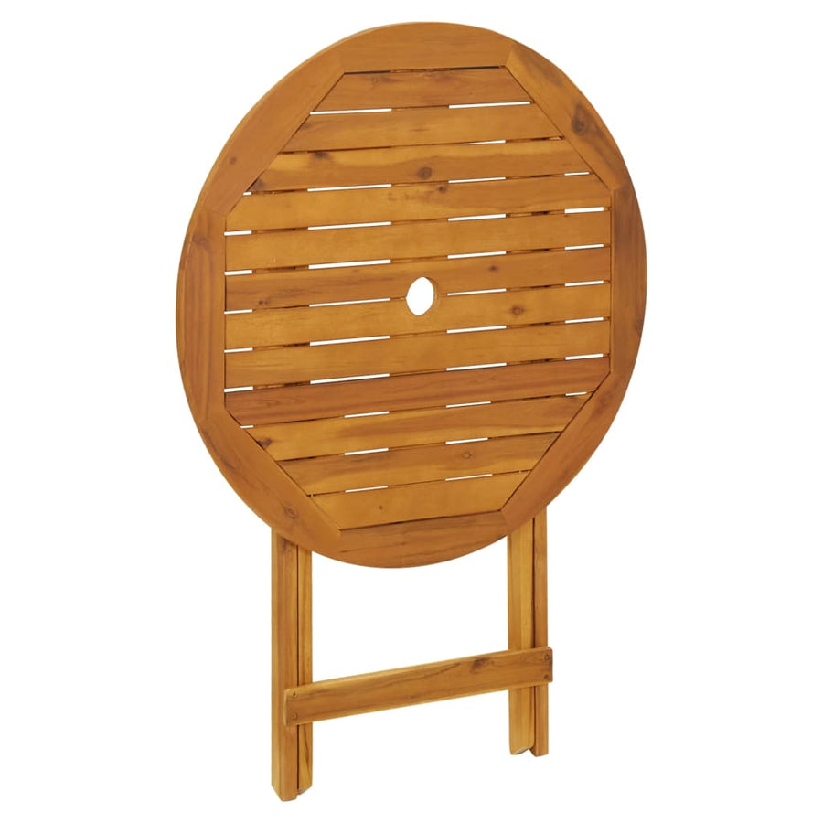 Tuintafel inklapbaar 70 cm massief acaciahout Ø 70 x 75 cm