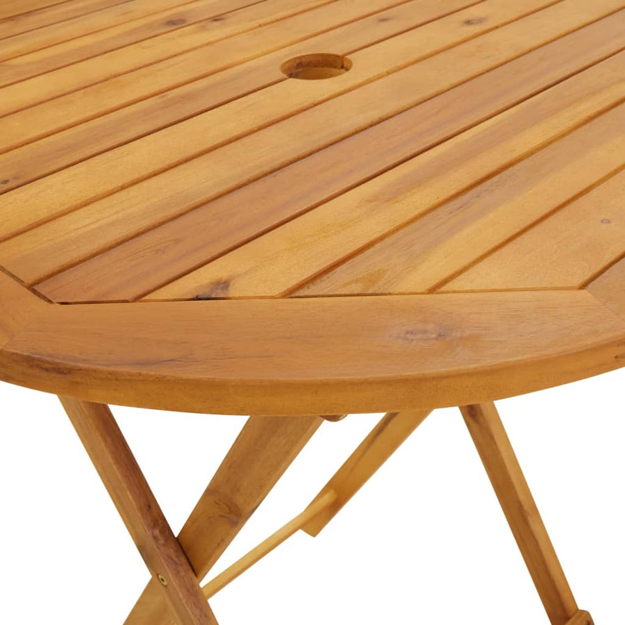 Tuintafel inklapbaar 70 cm massief acaciahout Ø 70 x 75 cm