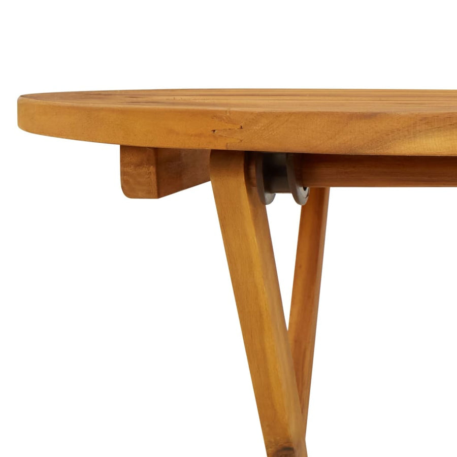 Tuintafel inklapbaar 70 cm massief acaciahout Ø 70 x 75 cm