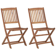 Tuinstoelen 2 st inklapbaar massief acaciahout 48.5x57x91 cm