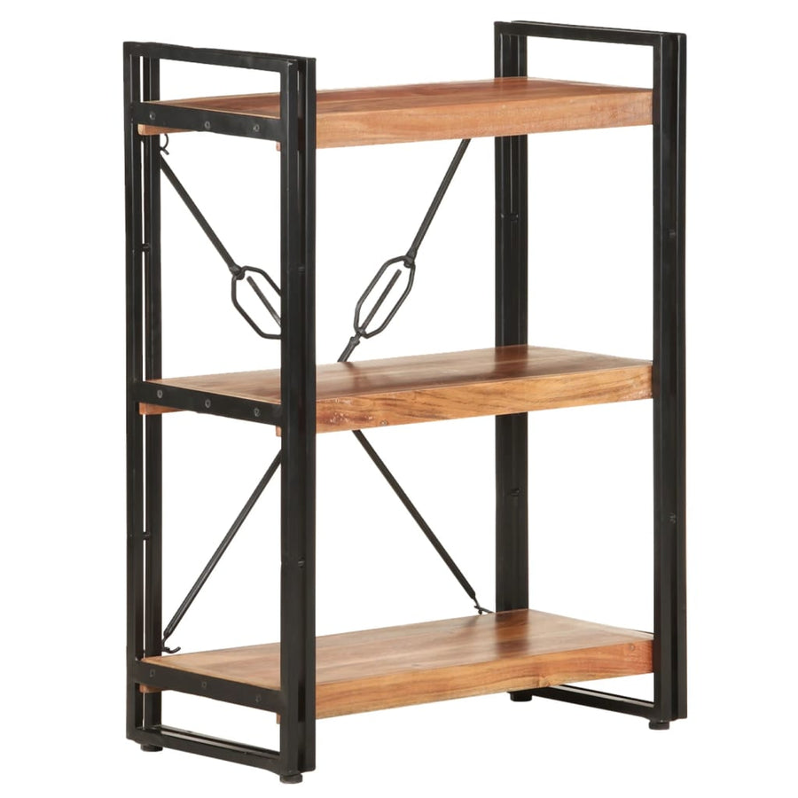 Boekenkast Met 3 Schappen 60X30X80 Cm Massief Acaciahout Bruin 60 x 30 x 80 cm