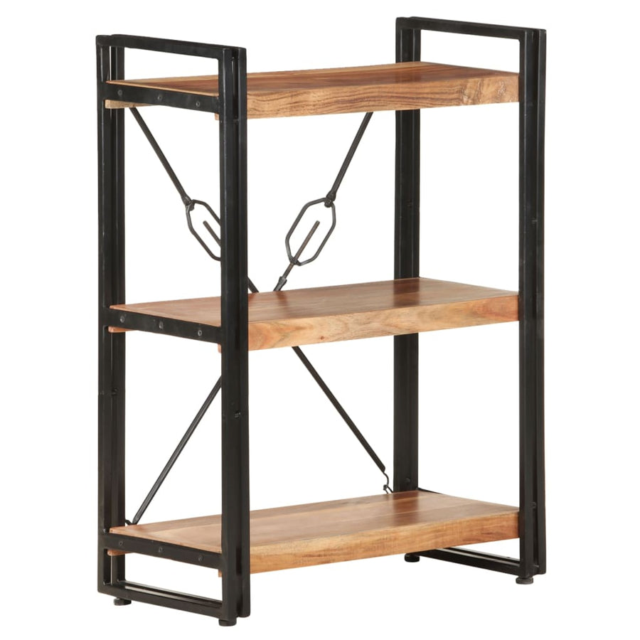 Boekenkast Met 3 Schappen 60X30X80 Cm Massief Acaciahout Bruin 60 x 30 x 80 cm