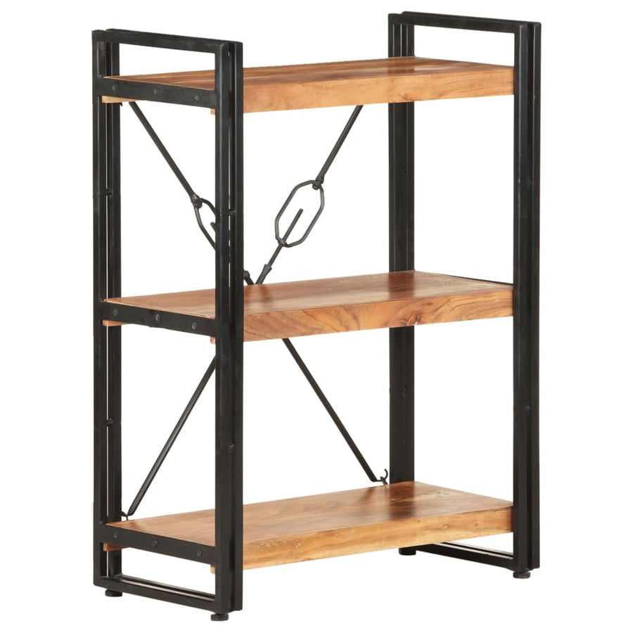 Boekenkast Met 3 Schappen 60X30X80 Cm Massief Acaciahout Bruin 60 x 30 x 80 cm