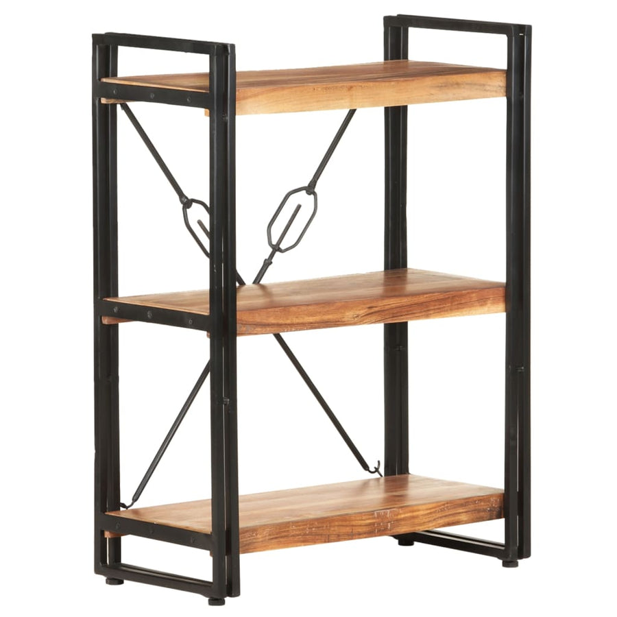 Boekenkast Met 3 Schappen 60X30X80 Cm Massief Acaciahout Bruin 60 x 30 x 80 cm