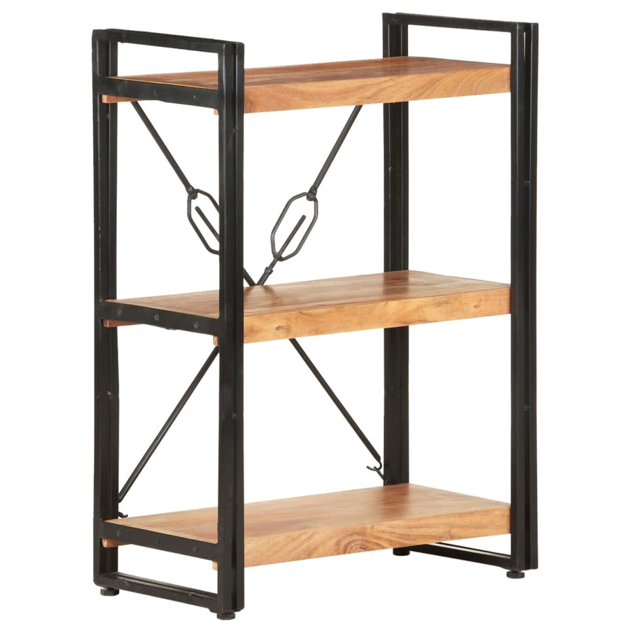 Boekenkast Met 3 Schappen 60X30X80 Cm Massief Acaciahout Bruin 60 x 30 x 80 cm
