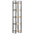 Boekenkast 40x30x180 cm massief mangohout staal